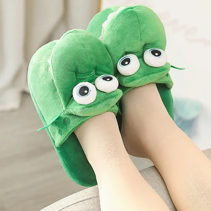 Cartoon Crocodile Cotton Slippers