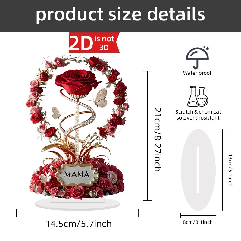 Elegant Rose Desk Ornament