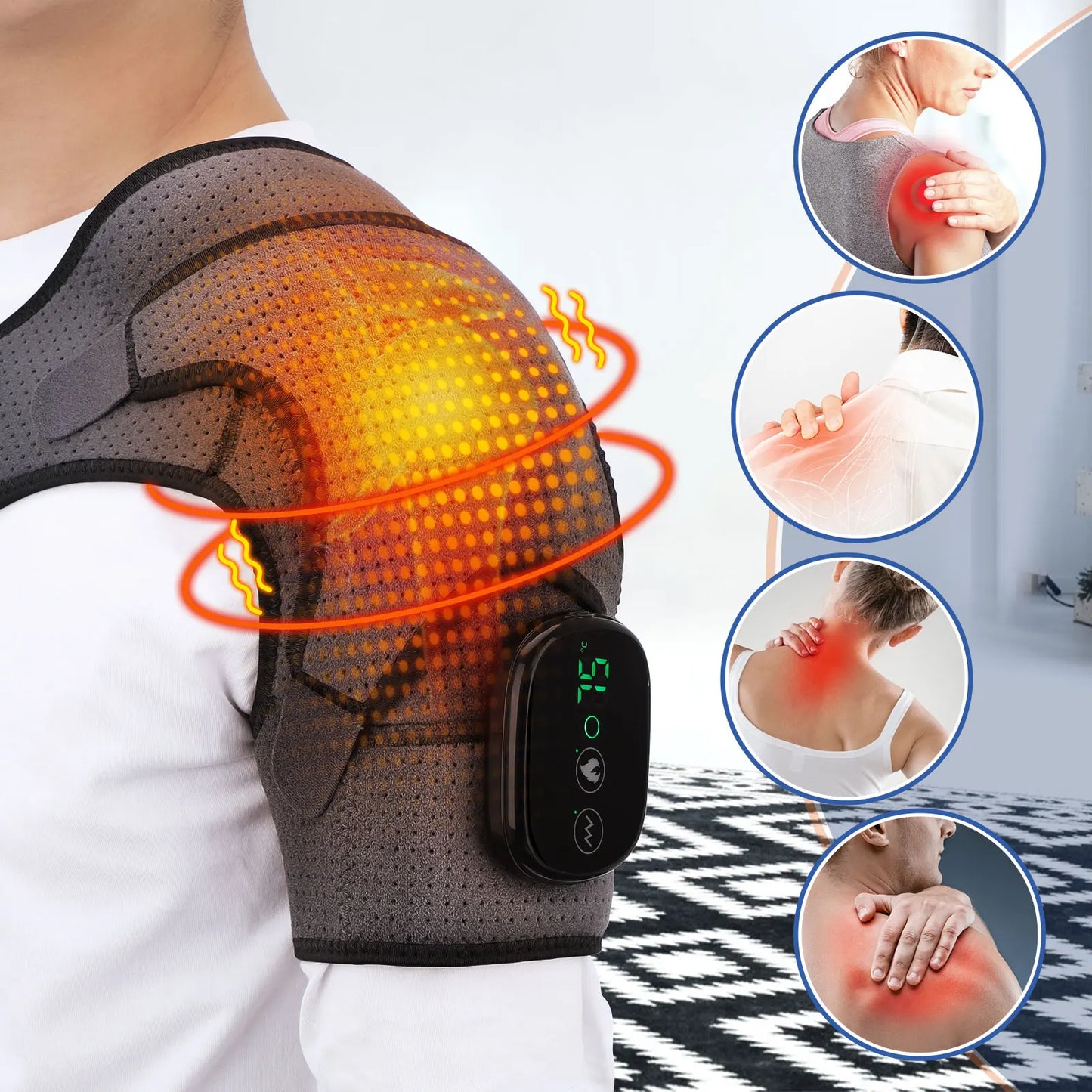 VibeHeat Shoulder Massage Pad