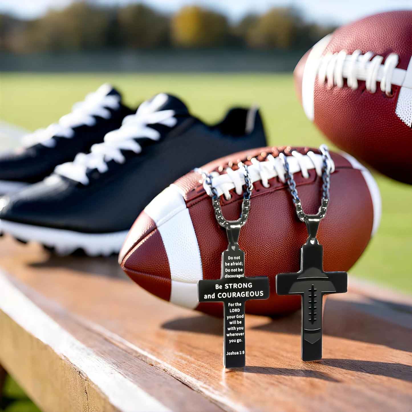 Faith n Football™ – Colgante de cruz