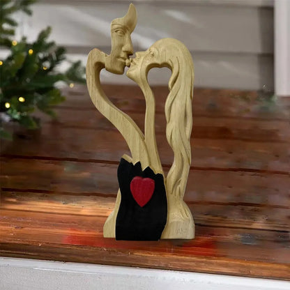 Eternal Love Wooden Sculpture